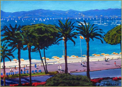 Summer along the Promenade, Cannes, Cote d'Azur
