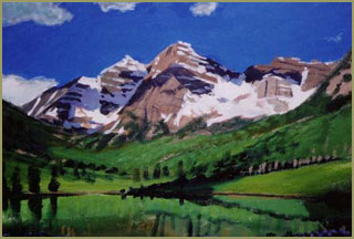 Springtime Maroon Bells
