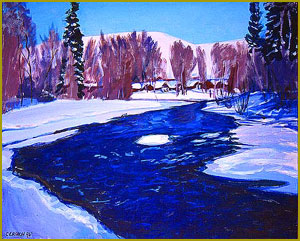 Winter at Altmont, Fishing Camp near Crested Butte, Colorado