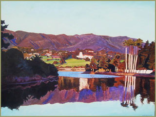 Sunset Light on the Bird Refuge, Montecito