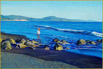 Walking on the Beach - Santa Barbara